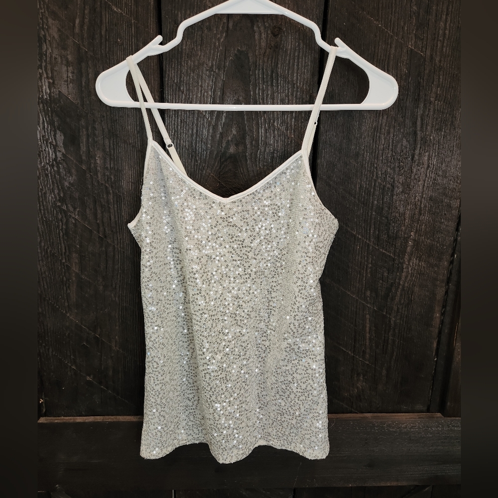 Sparkle sequin tank top
